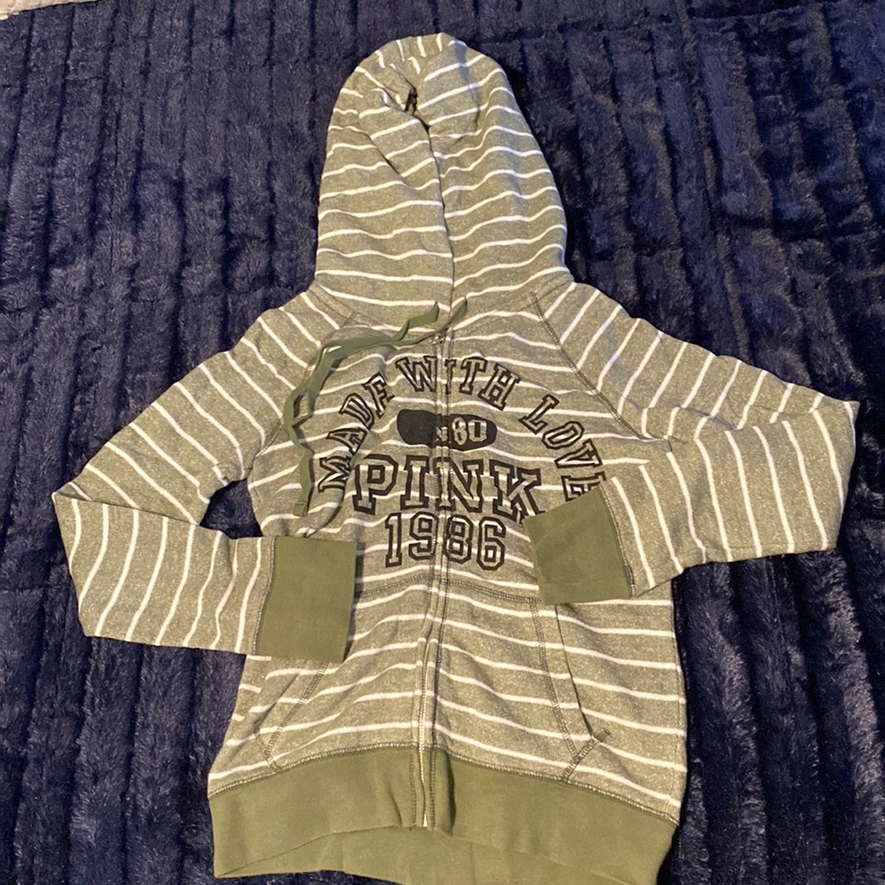 Victoria Secret PINK zip up hooded sweatshirt